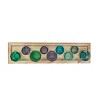 Storied Home Wood Tray with 9 Blue & Green Glass Votive Holders (Set of 10 Pieces) - 4 of 4