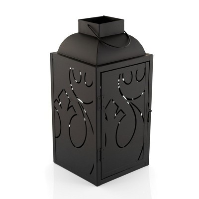 Seven20 Star Wars Black Stamped Lantern | Rebel Insignia Pattern | 14 Inches Tall