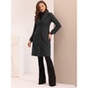 INSPIRE CHIC Women's Notched Lapel Single Breasted Outwear Work Long Winter Coat - 3 of 4