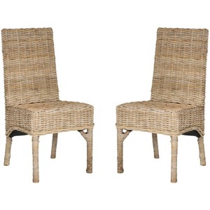 Beacon Side Chair (Set of 2) - FOX6519 - Natural Unfinished - Safavieh Couture - 1 of 4