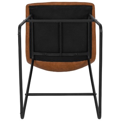 Reagan Light Brown Leather Counter Height Barstools, Set of 2