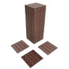 SEVOBAL Carpet Tiles 44 Pack 12"x12" Interlocking Waterproof Outdoor Flooring Easy Install for Balcony Poolside Garden, Brown, 24.96"*12.48"*17.93" - 2 of 4