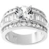 Slickblue 6.6 Ct. Luxurious Women's Engagement Ring – with Round & Baguette Cut, Size 5-10 - 2 of 2