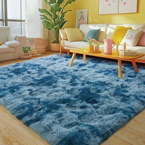 Area Rugs for Living Room Bedroom, Non-Slip Fluffy Soft Shag Carpet for Kids Home Dorm Decor - 1 of 4
