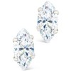 SHINE by Sterling Forever Sterling Silver Marquise Cut Prong Set Stud Earrings - 3 of 4