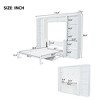 Queen/Full Size Wooden Murphy Bed with Desk and Storage Shelves, White -ModernLuxe - 4 of 4