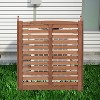 XINGHANZHENXUAN 3-Panel Outdoor Air Conditioner Fence 3-Section Outdoor Wooden Screen, Outside Wood Fence - 3 of 4