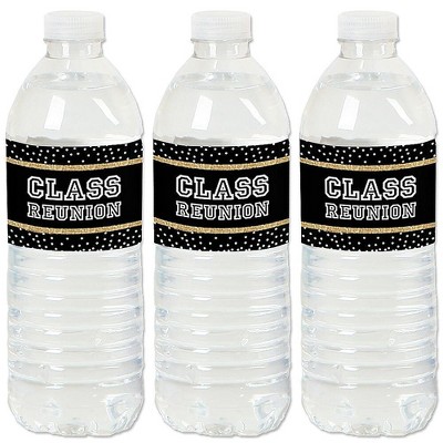 Big Dot of Happiness Reunited - School Class Reunion Party Water Bottle Sticker Labels - Set of 20