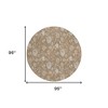 Copper And Beige Floral Washable Indoor Outdoor Area Rug - 3 of 4