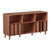 55" Large Record Player Stand, Vinyl Record Storage Holder Shelf, Wooden Turntable Stand, Player Table Storage Cabinet for Living Room Bedroom - 3 of 4