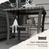 Syemin Patio Side Table, 2-Tier Outdoor Coffee Table, Patio Furniture for Drinks, Dining, Games, Storage, Gray, 19.75"*19.75"*17.75" - 2 of 4