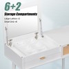 CAVINAS Dresser with Mirror Floating Table Multi-Purpose Wall-Mounted with 3 Drawers for Apartment, Bedroom - 4 of 4