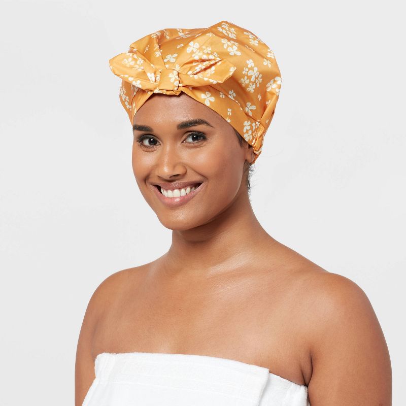 Floral Shower Cap Yellow - Room Essentials&#8482;, 1 of 5
