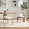 Sapphtopaz Modern Dining Chairs Set of 2 Farmhouse Kitchen Upholstered Chair with Wood Leg Armless Backrest Chairs for Dining Room, Living Room - 4 of 4