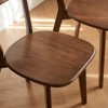 SKRAN Dining Chair Wooden Oak Natural Wood Chair Solid Chair Table Chair Wooden Living Room Chair Simple and Natural, Walnut - 4 of 4