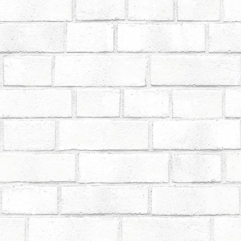 Textured Brick Peel Stick Wallpaper White Threshold Target