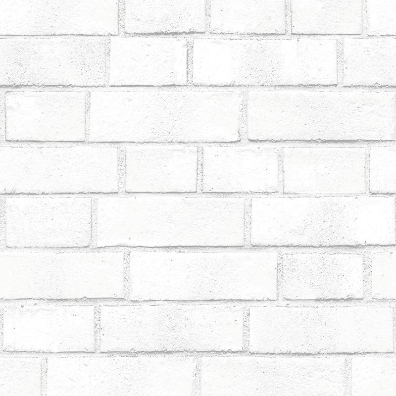Textured Brick Peel &#38; Stick Wallpaper White - Threshold&#8482;, 1 of 19