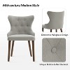 Lidia Mid-century Modern Wingback Dining Chair with Solid Wood Legs Set of 6|ARTFUL LIVING DESIGN - 3 of 4