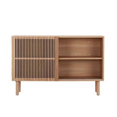 NicBex 48.4 Inch Sideboard Cabinet with Sliding Door for Kitchen,Living Room,Walnut