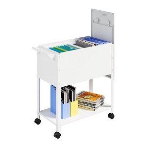 Mlezan 2-Drawer File Cabinet:  Metal, Lockable Printer Stand for Home or Office. Fits Letter/Legal/F4/A4 Hanging Files, Compact and Functional. - 1 of 4