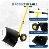 29.13"W Heavy-Duty Snowplow, with Adjustable Handle and Tilting Blade, Efficiently Removes Snow, Suitable for Driveways, Doorways, Sidewalks, Patios - 3 of 4