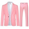 Cloudstyle Men's Suit Single-Breasted One Button Center Vent 2 Pieces Slim Fit Formal Suits - 4 of 4
