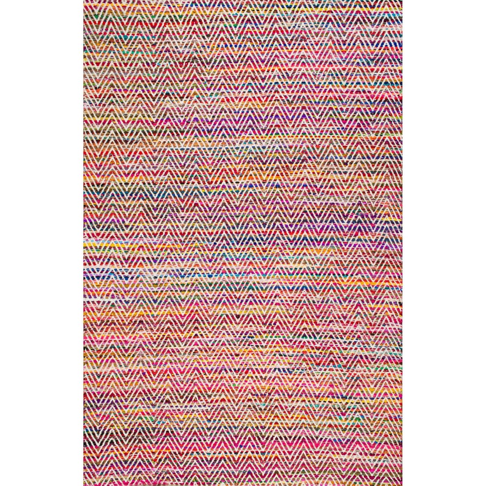 5'x8' Hand Woven Chevron Rochell Area Rug Magenta - nuLOOM