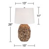 360 Lighting Nantucket Modern Coastal Table Lamp 26" High Natural Woven Seagrass White Drum Shade for Bedroom Living Room House Bedside Nightstand - 4 of 4