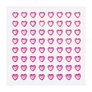 Unique Bargains Heart Shape Self Adhesive Arts Makeup DIY Rhinestone Stickers 256 Pcs - 1 of 4