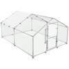 Heavy Duty Metal Chicken Coop with Split Door – Easy Feeding, Escape-Proof Outdoor Poultry Cage with Run, Steel Frame with Waterproof & UV-Resistant - 2 of 4