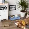 Bone Dry Large Gray Stripe Embroidered Paw Pet Mat - 2 of 4