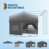 10'x10' Pop Up Canopy Tent Easy to Set Up and Take Down, with 4Pcs Sidewalls, Portable Instant Commercial Canopy for Patio, Outdoor, Camping, Black - 4 of 4