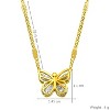 Gold Titanium Steel Butterfly - Shaped Modern Women's Necklace - 4 of 4