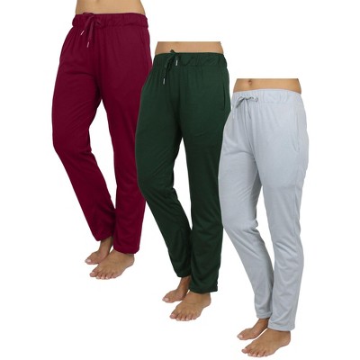 Blue Ice  Women's Loose Fit Classic Lounge Pants-3 Pack