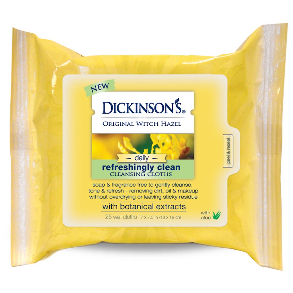 Dickinson s Original Refreshingly Clean Daily Cleansing Cloths  Witch Hazel and Aloe  48Count