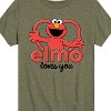 Boys' - Sesame Street - Elmo Loves You Short Sleeve Graphic T-Shirt - 2 of 4