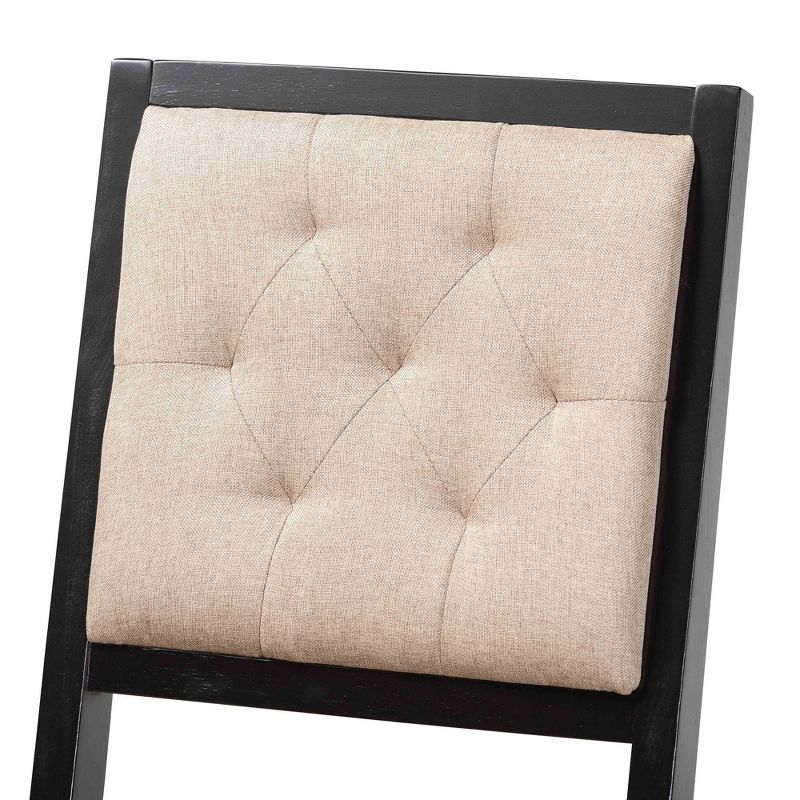 2pc Gideon Fabric Upholstered and Wood Barstool Set - Baxton Studio, 4 of 10