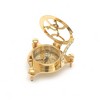 Vintage Collectible Brass Sundial Campass-Golden - 3 of 4