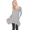 Women's 3/4 Sleeve Makayla Tunic Top with Pockets - White Mark - 2 of 3