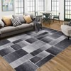 Machine Washable Living Room Rugs 8x10 Large Geometric Floor Cover with Non-Slip Backing, Stain-Resistant Low Pile Indoor Mat, Plaid Accent Rugs - 4 of 4