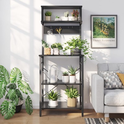 Bestier 5 Tier Microwave Stand, Coffee Bar Table with Storage for Small Space Kitchen