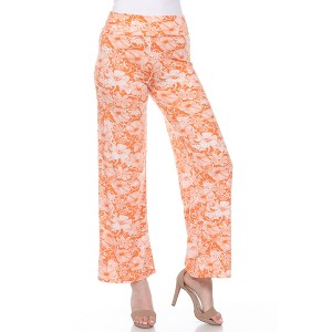 Women's Floral Paisley Wide Leg Palazzo Pants - White Mark - 1 of 4
