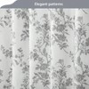 Gray Shower Curtain Cotton Floral Cottagecore Spring Bathroom 72 inchx 72 inch L - 3 of 4