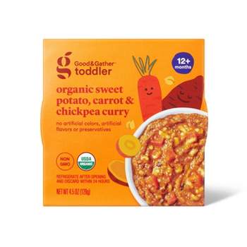 Organic Sweet Potato Carrot Chick Peas Toddler Meal Bowl - 4.5oz - Good & Gather™