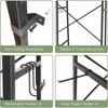 Over - Toilet Storage Rack 3 - Tier Bathroom Organizer Shelf with Hanging Bar Industrial Metal Frame Rustic Wood Shelves Space - 4 of 4