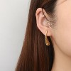 Teardrop Hook Earrings for Women Gold Stainless Steel Drop Studs Ginger Lyne Collection - 4 of 4