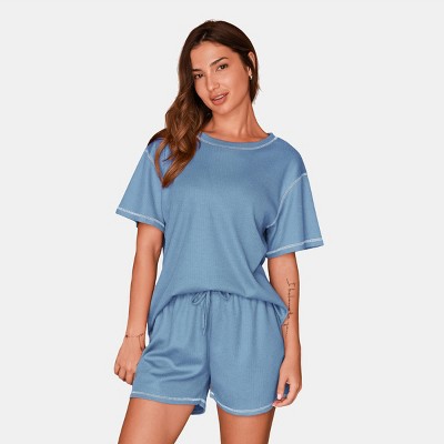Women's Cozy Ribbed Knit Loungewear Set - Cupshe