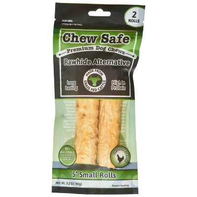 Chew Safe Small Roll Chicken Rawhide Dog Treats - 2pk