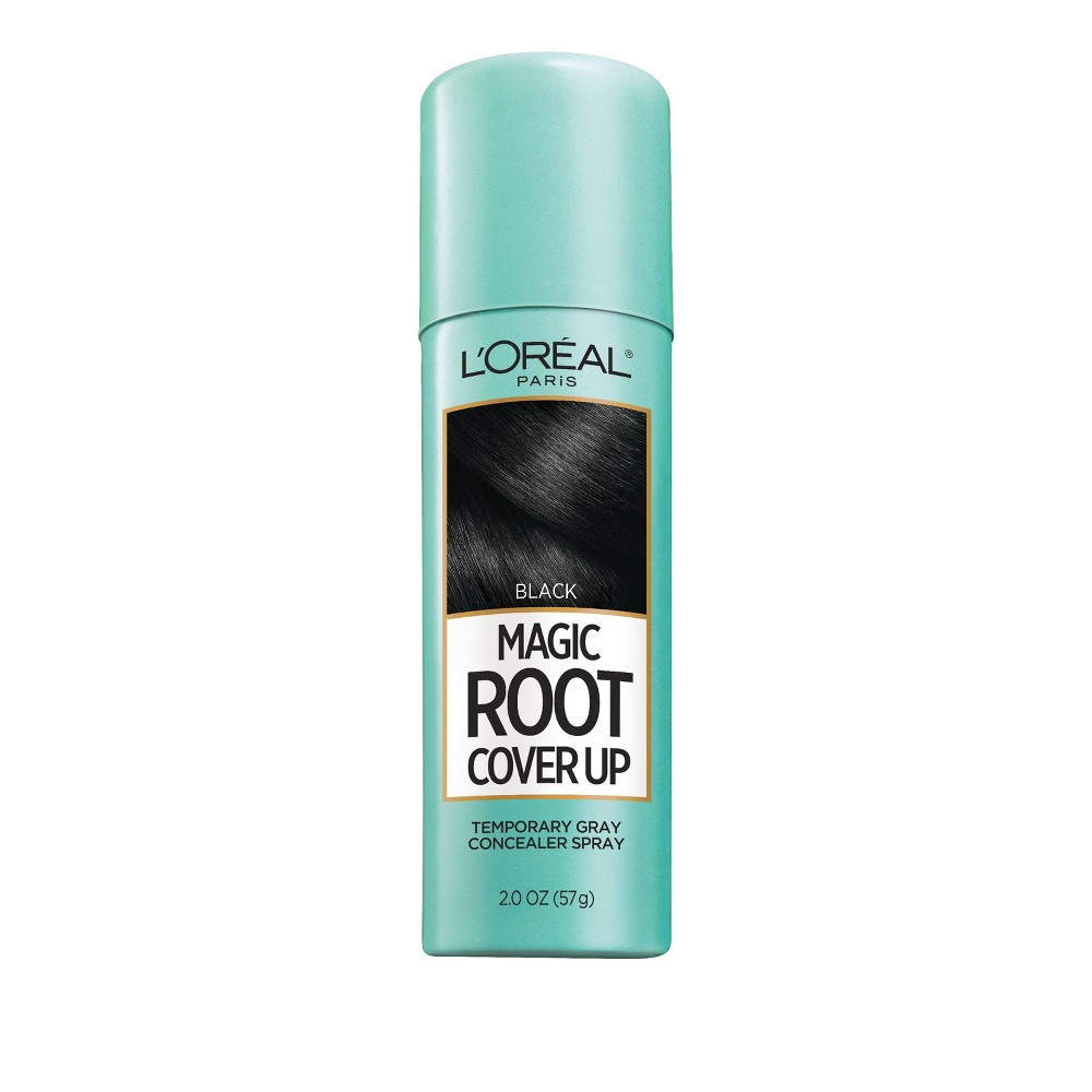 Photos - Hair Dye LOreal L'Oreal Paris Magic Root Cover Up - Black - 2.0oz 