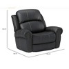 43.25" Wide Faux Leather Manual Glider Recliner Chair, Oversized Reclining Lounge Chair for Living Room, Home Theater, or Study - 4 of 4